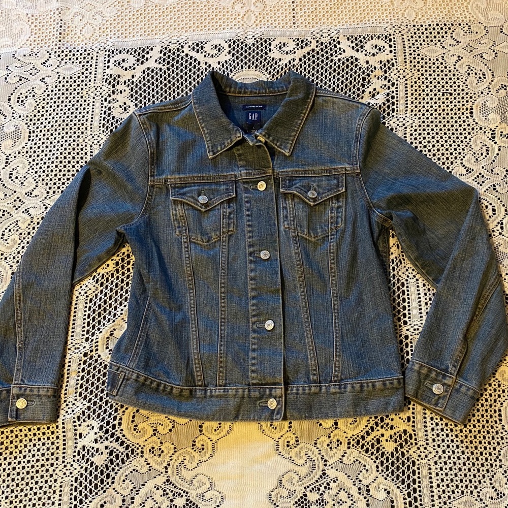 Gap Stretch Denim Jacket Size Large